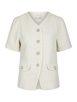 Neo Noir Faina Boucle  jacket, Off White