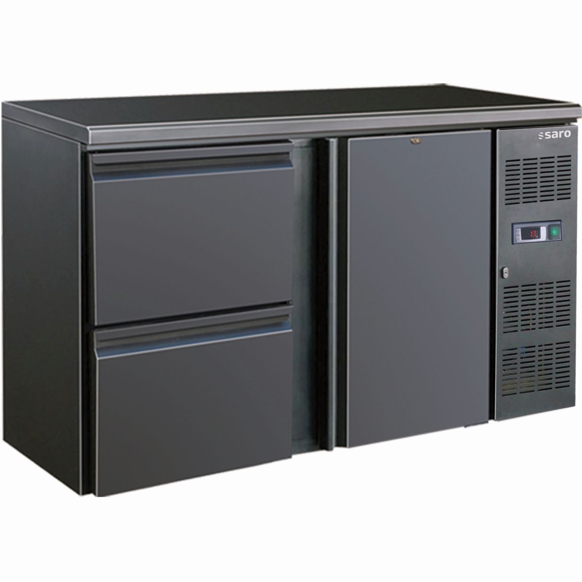 Bar fridge with 1 door and 2 drawers