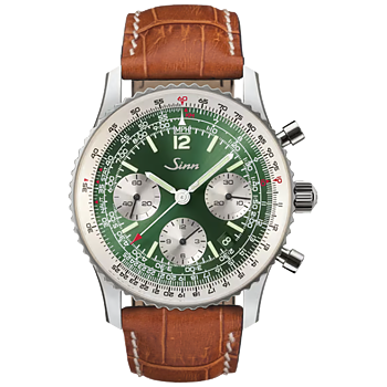 903.093 Sinn 903 St II G konjaksfärgat kalvskinnsläderband med alligator prägling