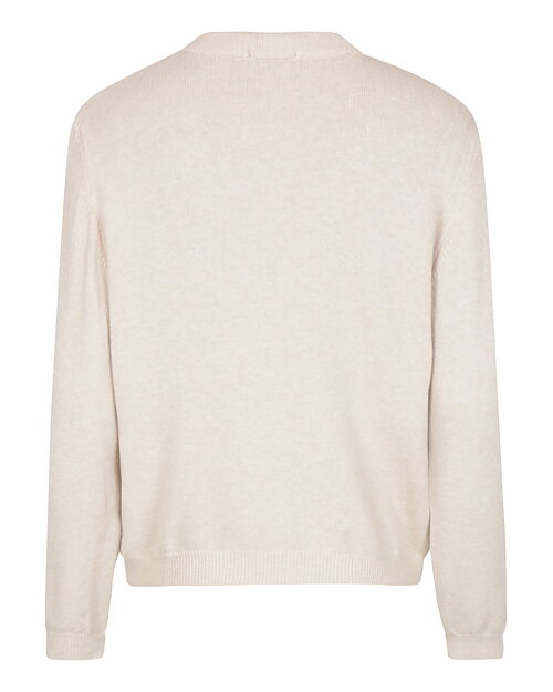 Kofta onesize rundringad ljusbeige - 3