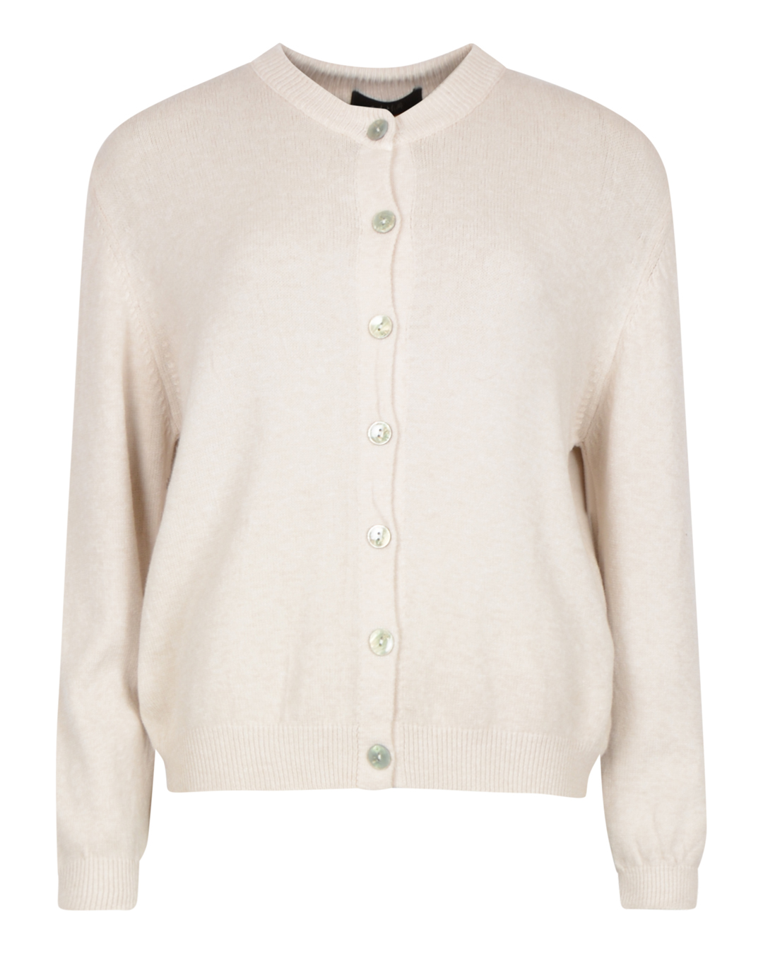 Kofta onesize rundringad ljusbeige - 2
