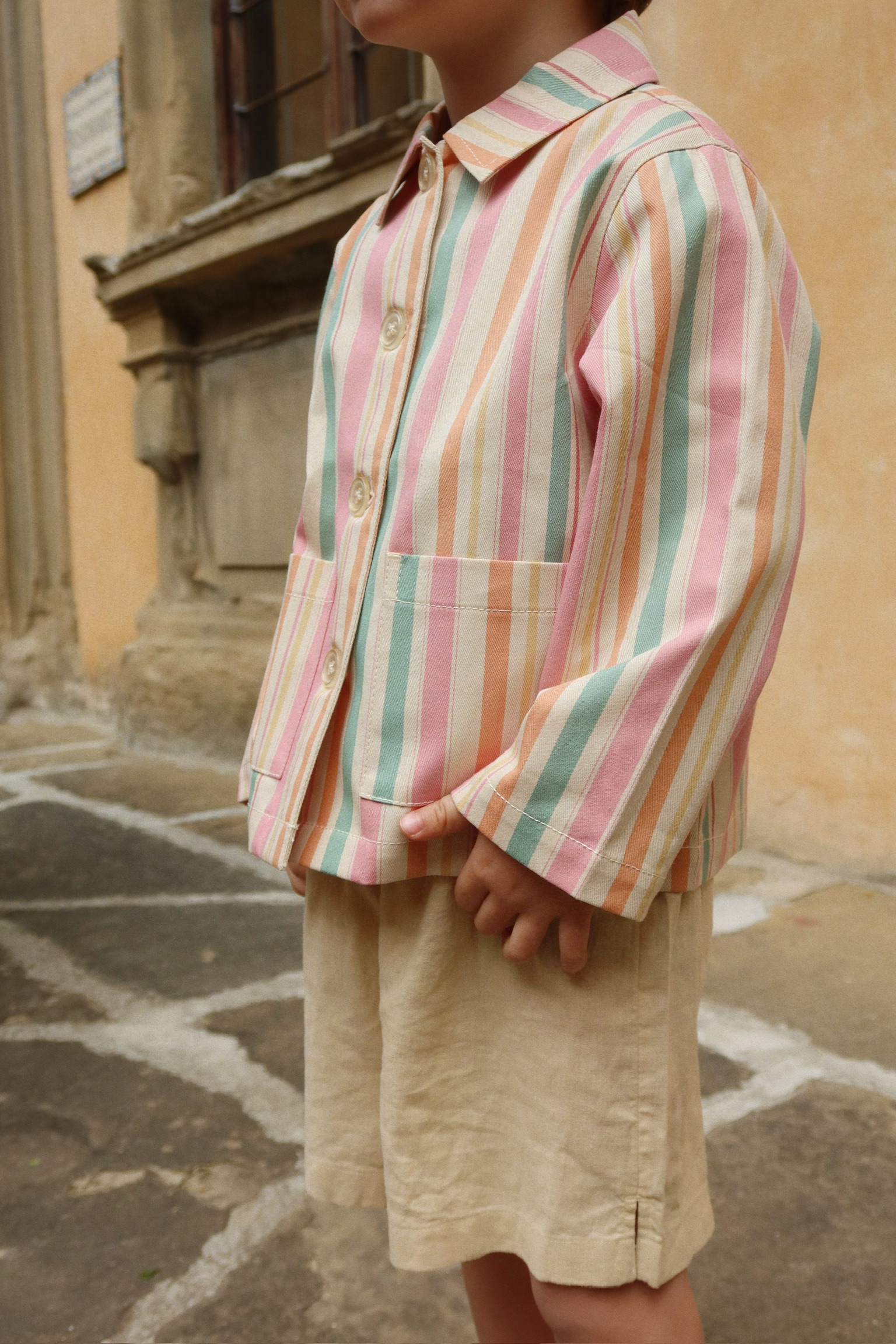 FRANKIE SHIRT JACKET GOTS MIAMI STRIPE - 6