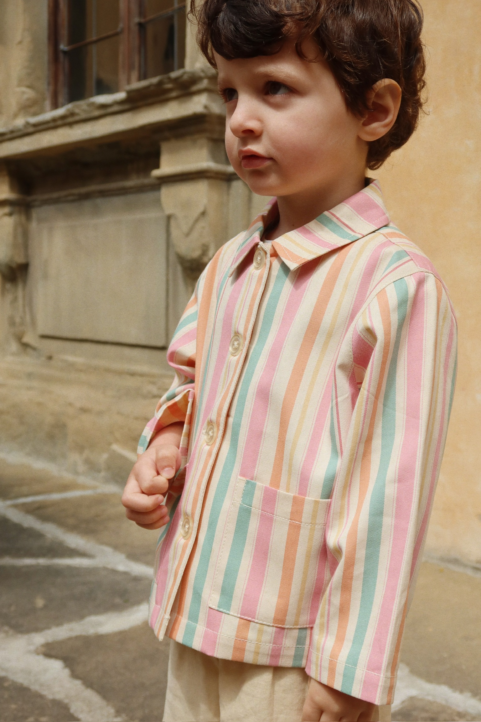 FRANKIE SHIRT JACKET GOTS MIAMI STRIPE - 5