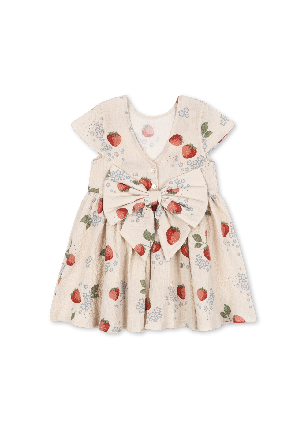 AVA SS BOW DRESS GOTS MARMELADE SUN - 2