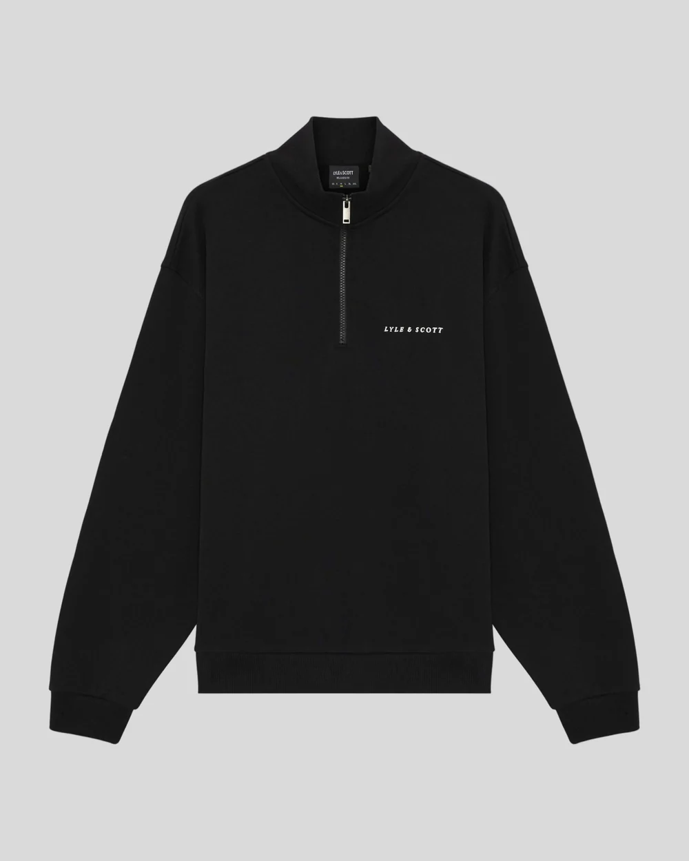 Lyle & Scott - Script Heavyweight 1/4 Zip - Jet Black - 5