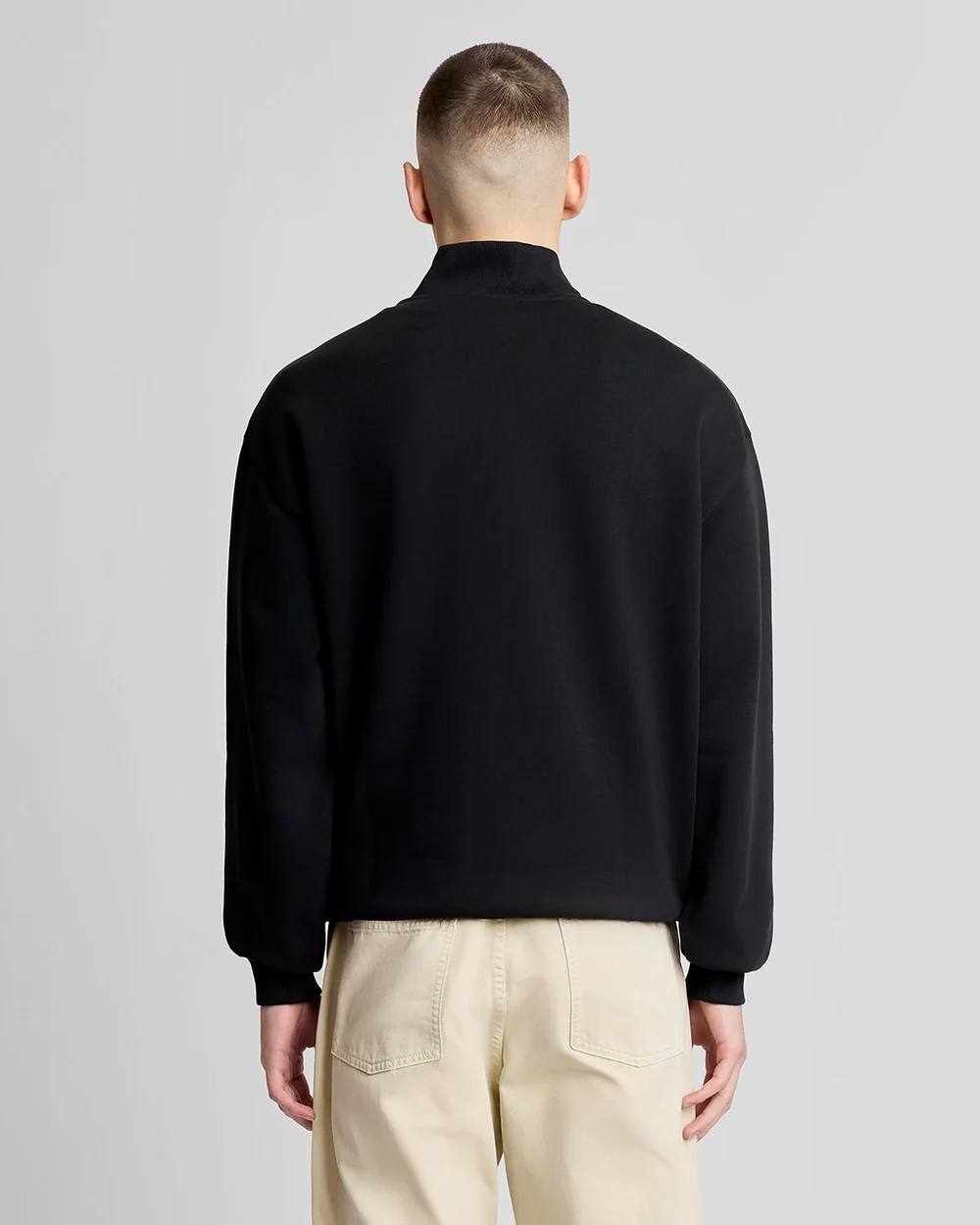 Lyle & Scott - Script Heavyweight 1/4 Zip - Jet Black - 2