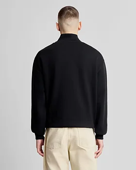 Lyle & Scott - Script Heavyweight 1/4 Zip - Jet Black