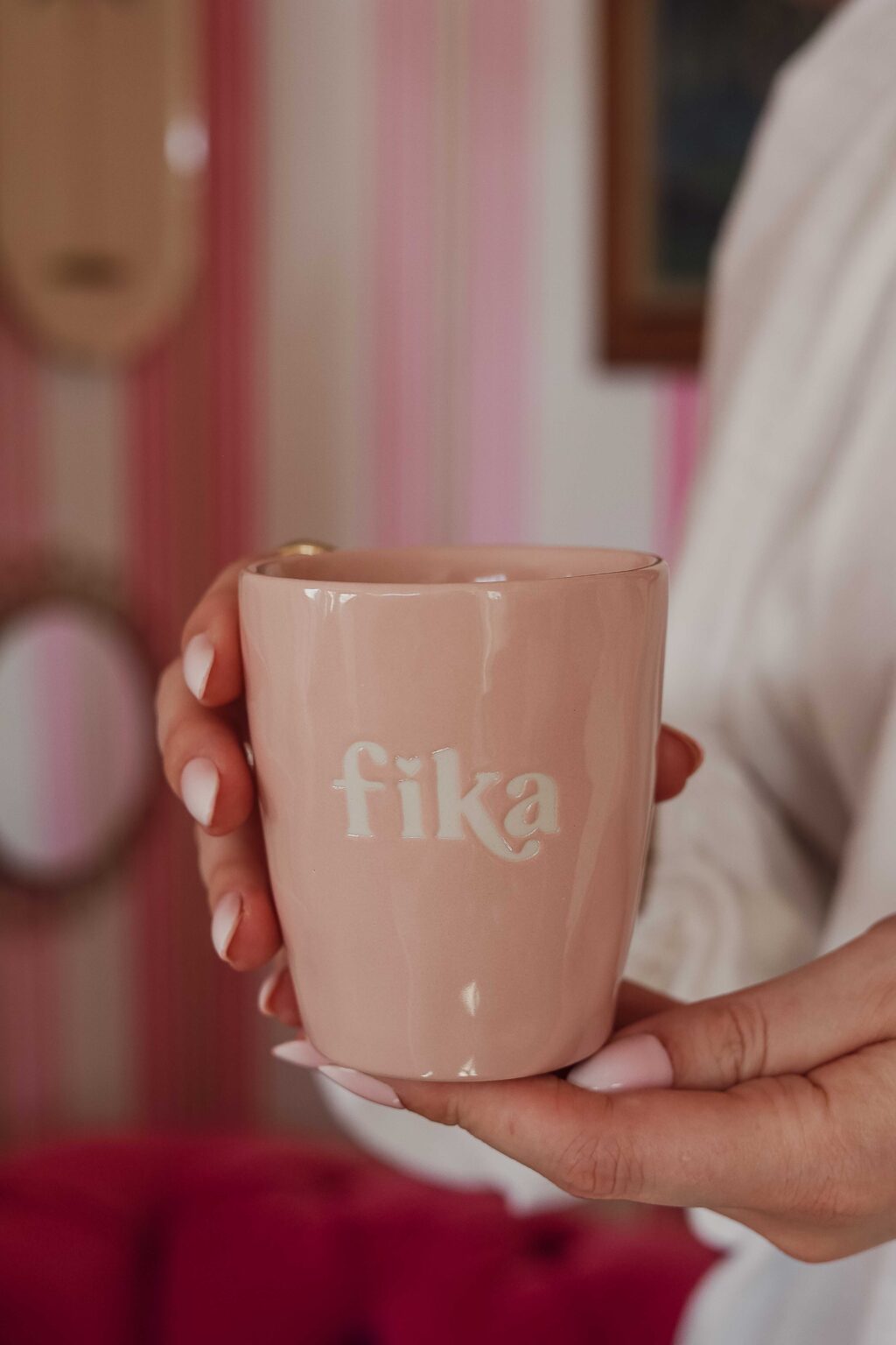Mug Fika pink - Majas Cottage