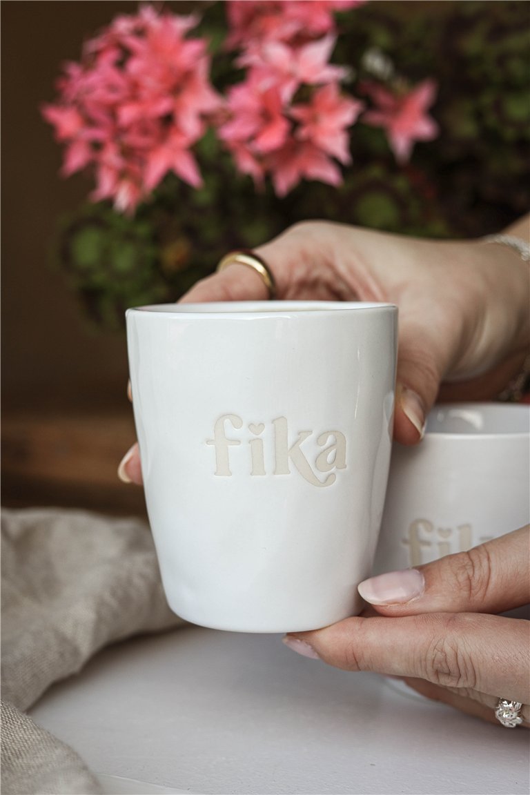 Mug Fika white - Majas Cottage
