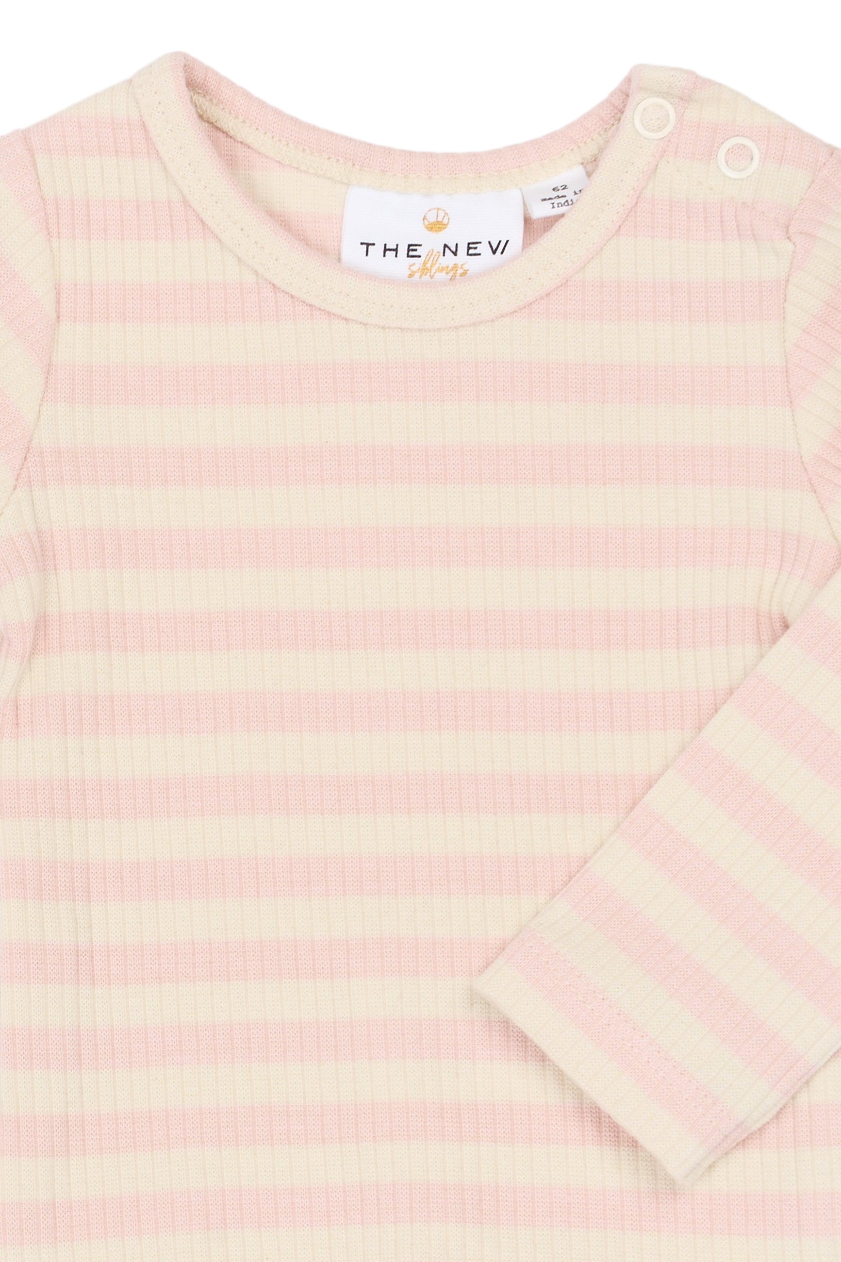 TNSBFro LS Rib Body Peach Whip Striped - 3