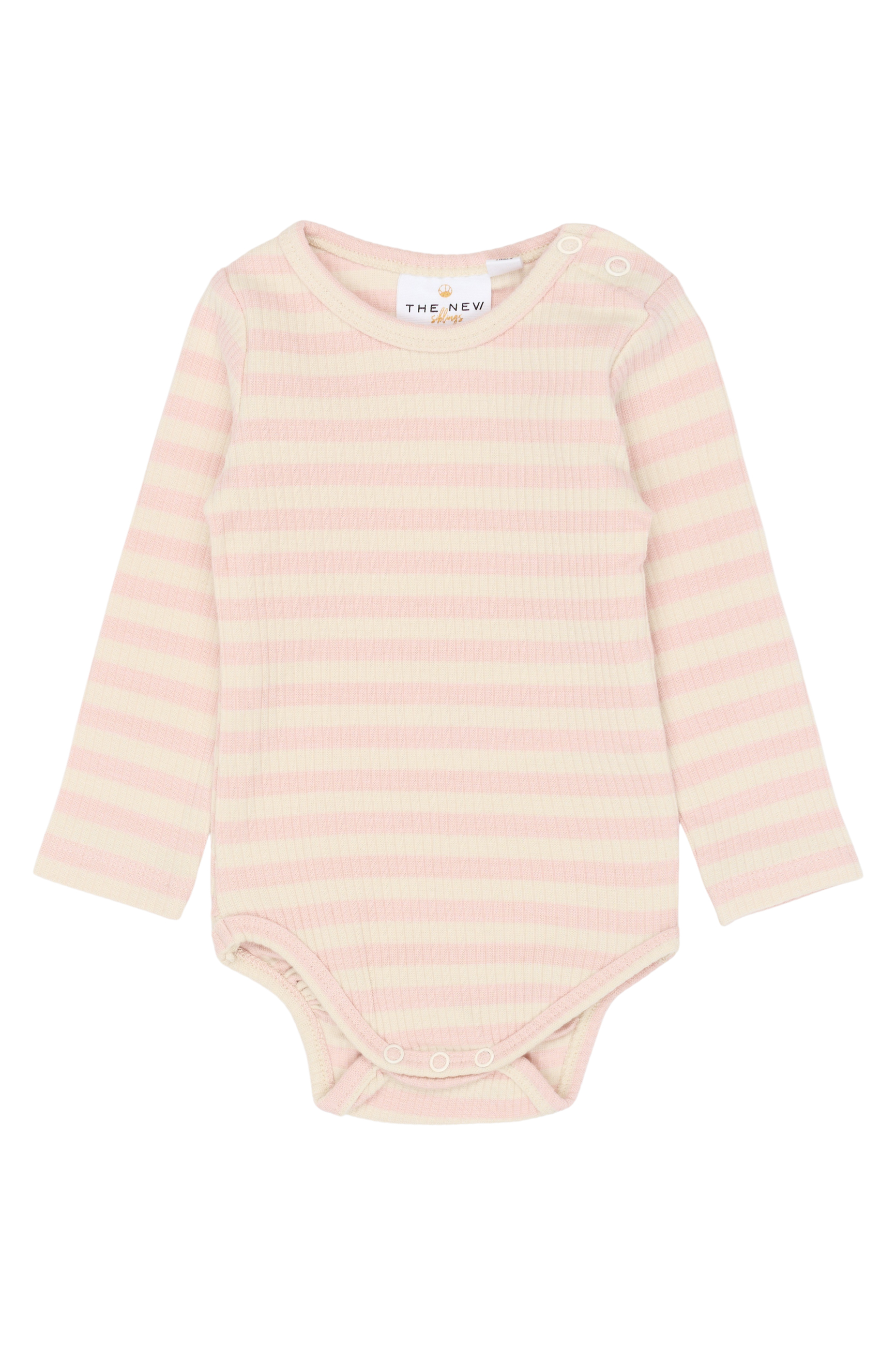 TNSBFro LS Rib Body Peach Whip Striped