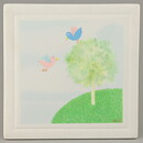 Pia Rönndahl (Villa Rosa 1985) Wall Plaque with Birds and Tree Motif 12 cm