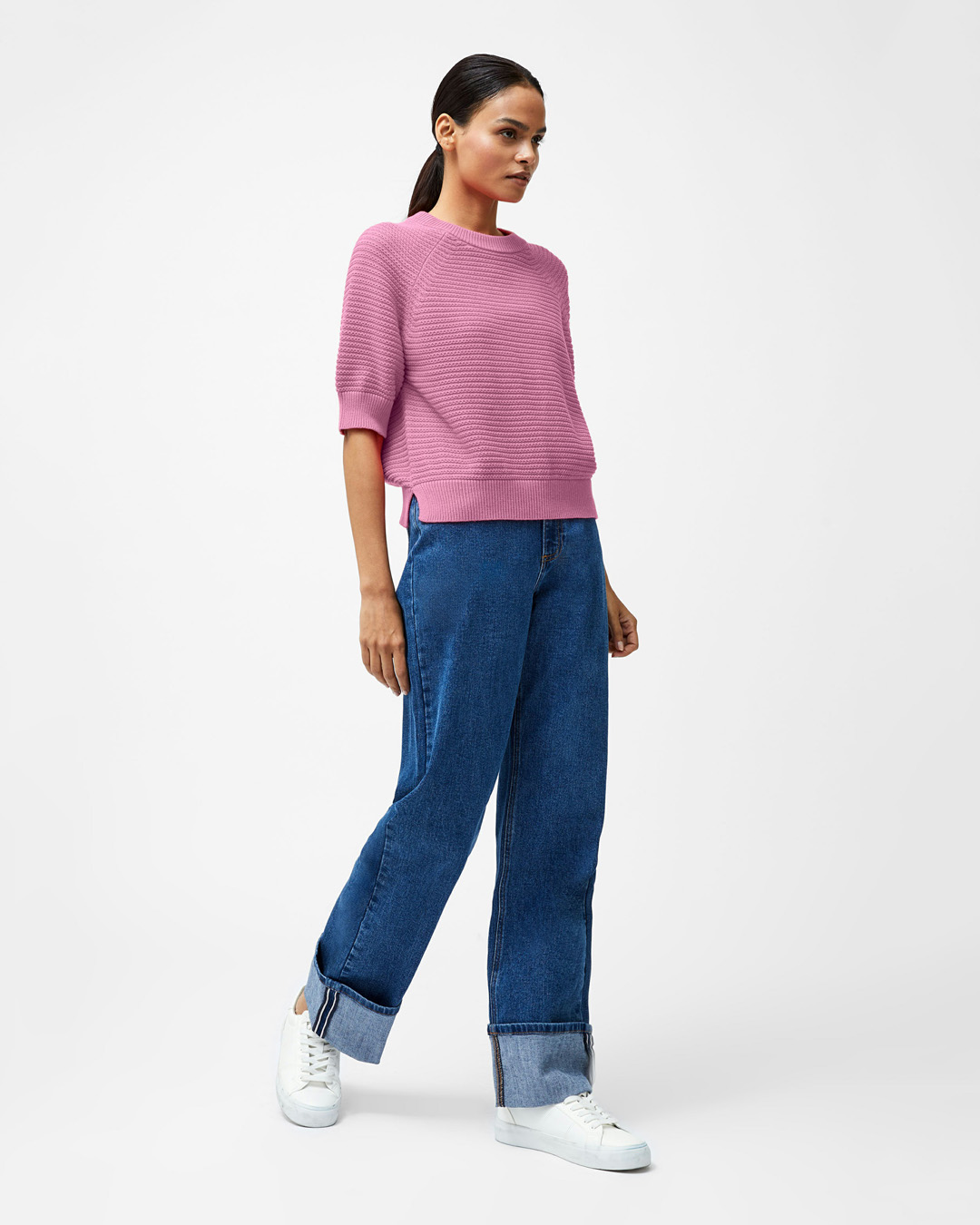 Bomullsjumper Lily Mozart ljusrosa - 4