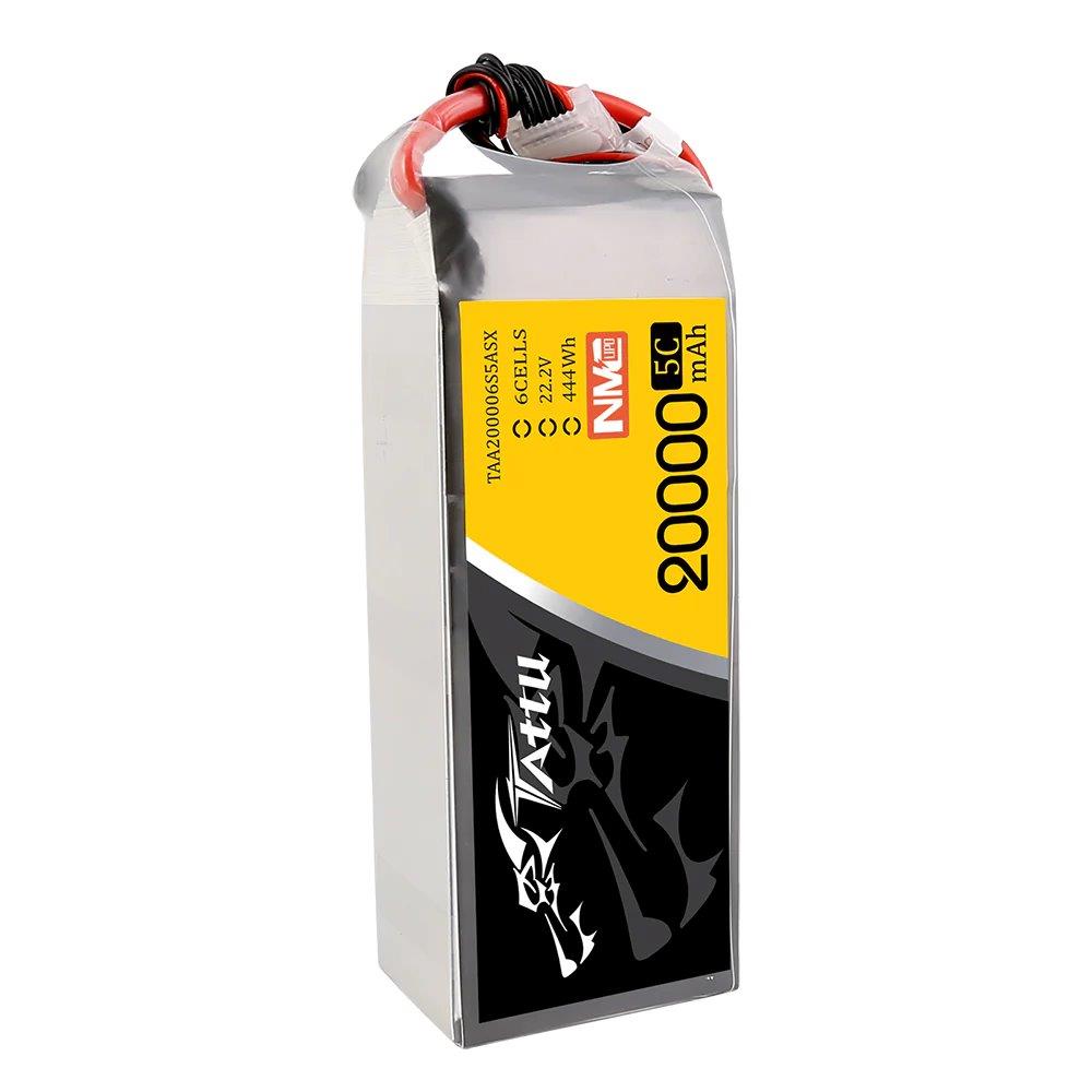 GensAce Tattu Semi-Solid 20000mAh 22.2V 5C 6S1P Lipo Batt Pack, AS150+XT150 plug - 3