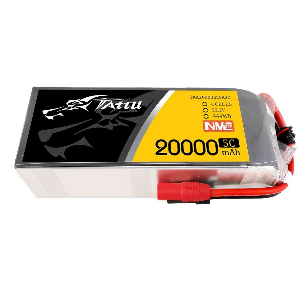 GensAce Tattu Semi-Solid 20000mAh 22.2V 5C 6S1P Lipo Batt Pack, AS150+XT150 plug