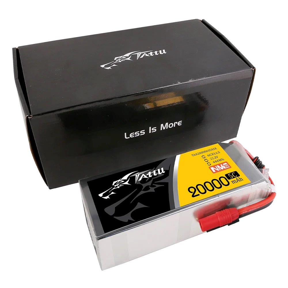 GensAce Tattu Semi-Solid 20000mAh 22.2V 5C 6S1P Lipo Batt Pack, AS150+XT150 plug - 5