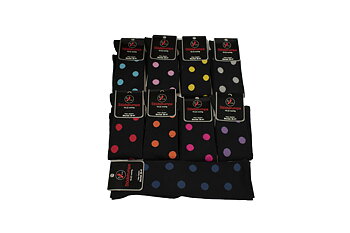 Stödstrumpa 18-22mmHg - Svart med prickar - 2 par 250 kr - 1 par 135 kr - flera färger - Utan tåsöm- förstärkt tå och häl