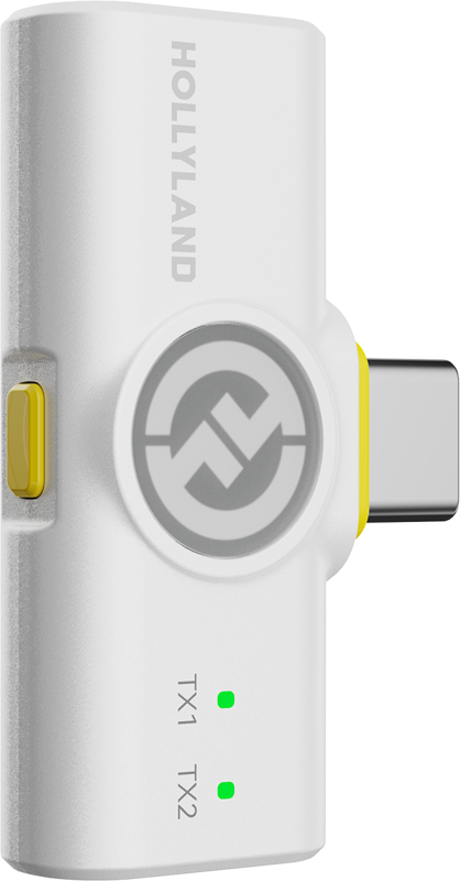 Hollyland Lark M2 USB-C - Wireless Lavalier Microphone with USB-C Plug (Duo,Ivory White)) - 6
