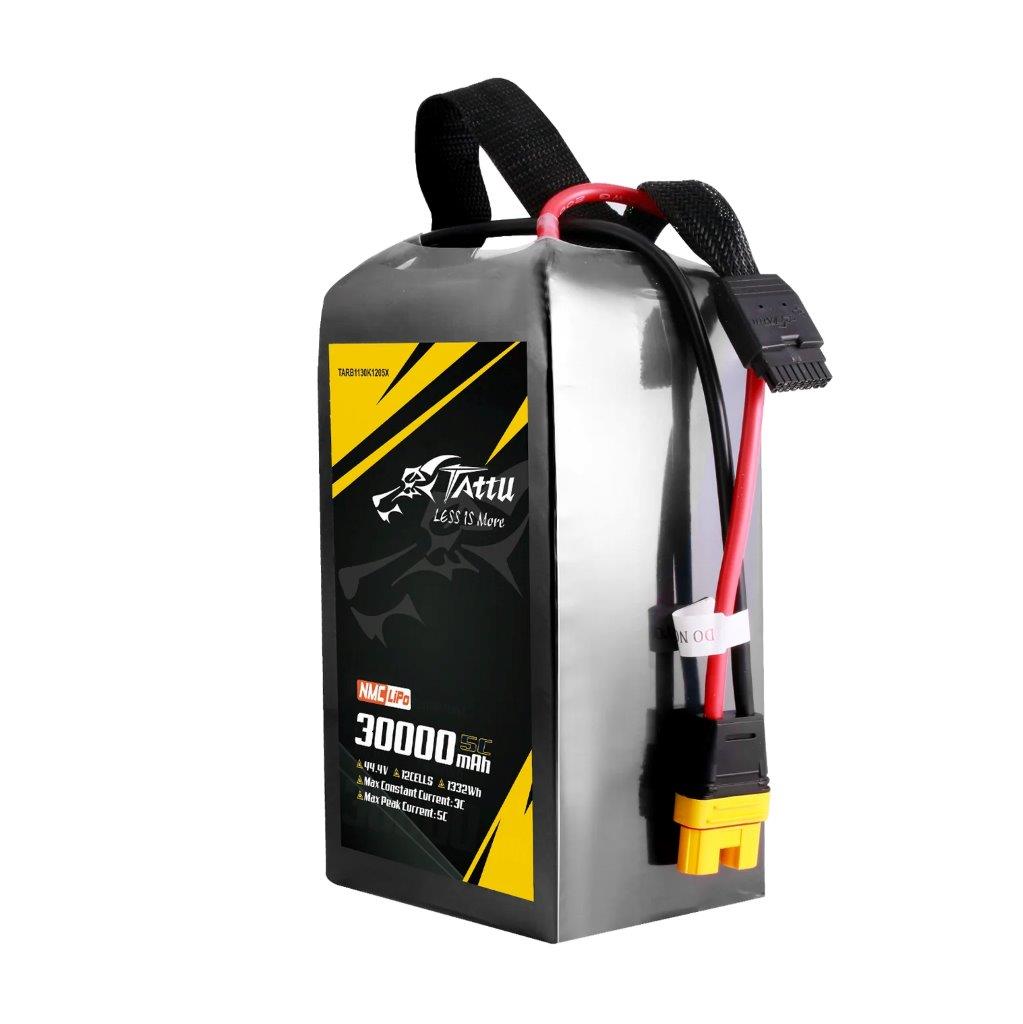 GensAce Tattu Semi-solid 30000mAh 5C 44.4V 12S1P Lipo Battery Pack, AS150U Plug - 5