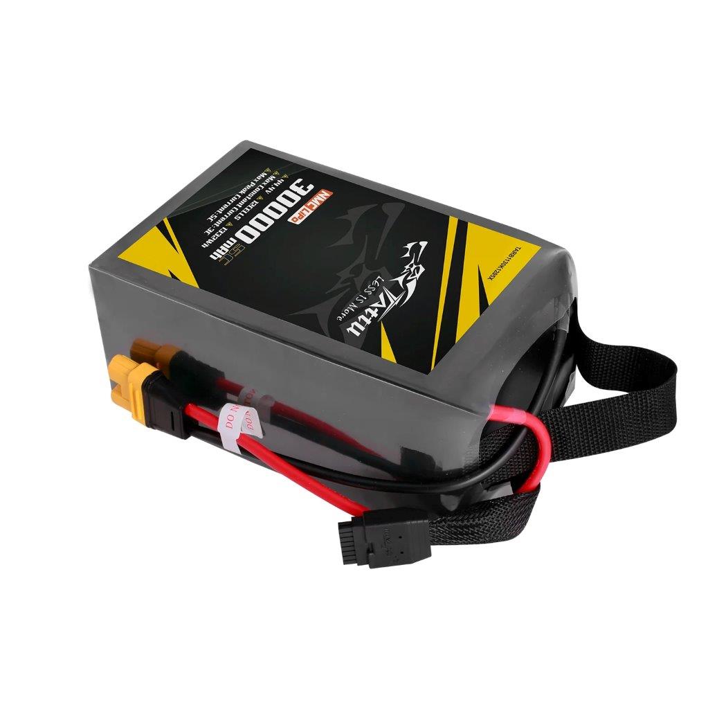 GensAce Tattu Semi-solid 30000mAh 5C 44.4V 12S1P Lipo Battery Pack, AS150U Plug - 3