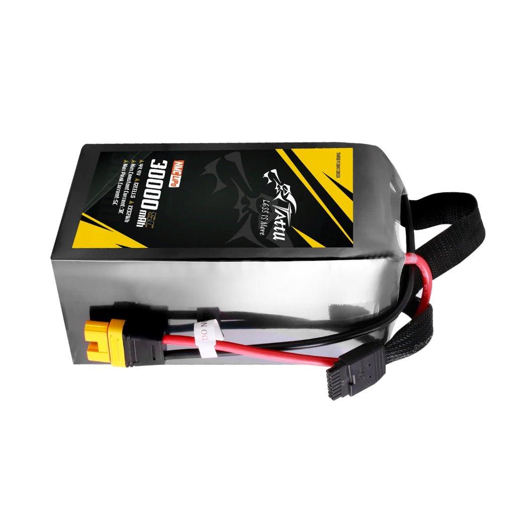 GensAce Tattu Semi-solid 30000mAh 5C 44.4V 12S1P Lipo Battery Pack, AS150U Plug