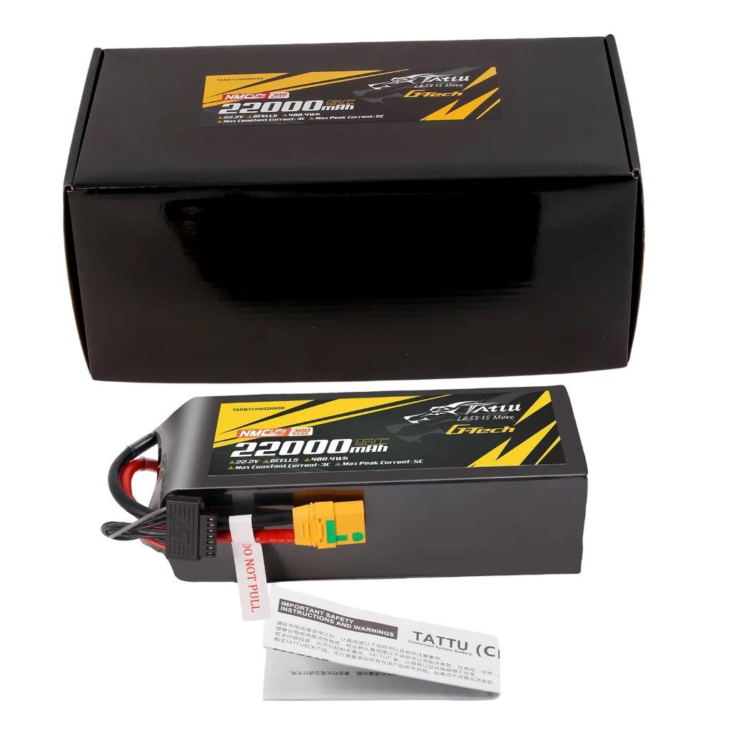 Tattu Semi-solid 300Wh/kg 22000mAh 5C 22.2V 6S1P G-Tech Lipo Batt Pack, XT90S-F - 5