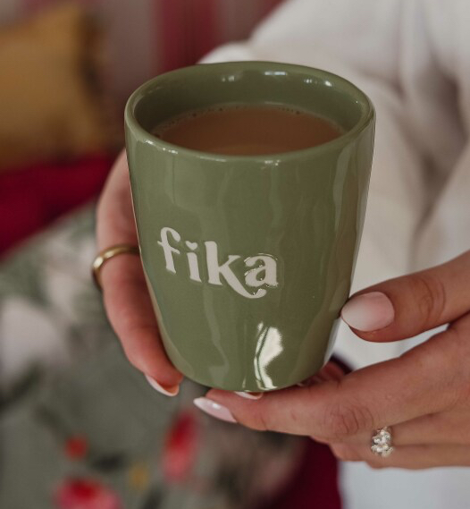 Mugg - Fika - Grön - Majas Cottage