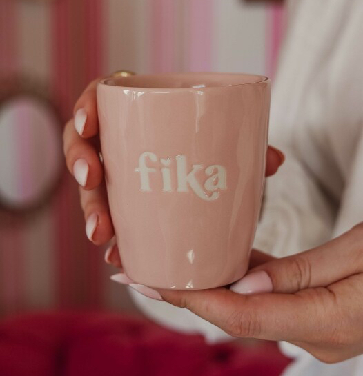 Mugg - Fika - Rosa - Majas Cottage