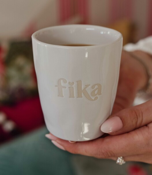 Mugg - Fika - Vit - Majas Cottage