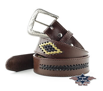 Stars and stripes läderbälte 