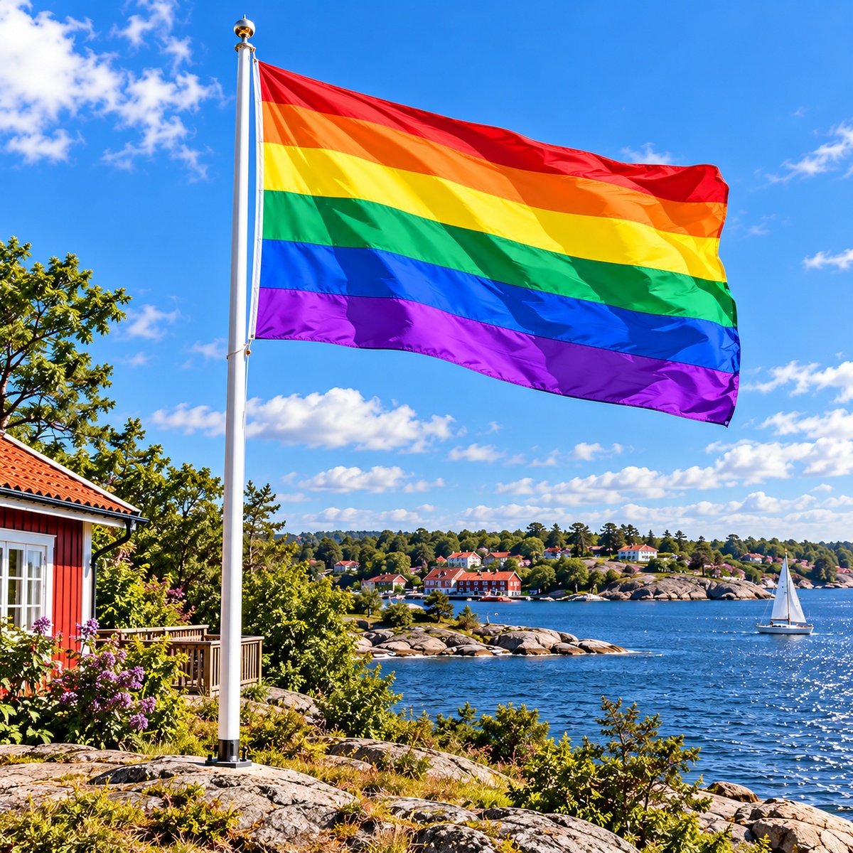 Pride flag til flagstang 3 x 4,5m - 4