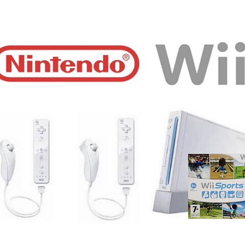 Wii konsol inkl Wii sports + två set kontroller