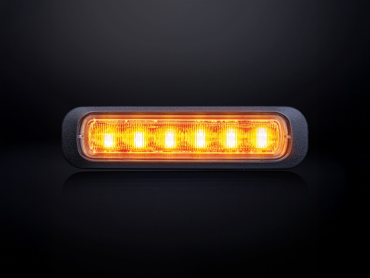 Dark Knight 6 LED riktat blixtljus - Orange - 2