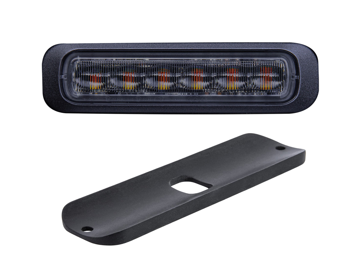 Dark Knight 6 LED riktat blixtljus - Orange