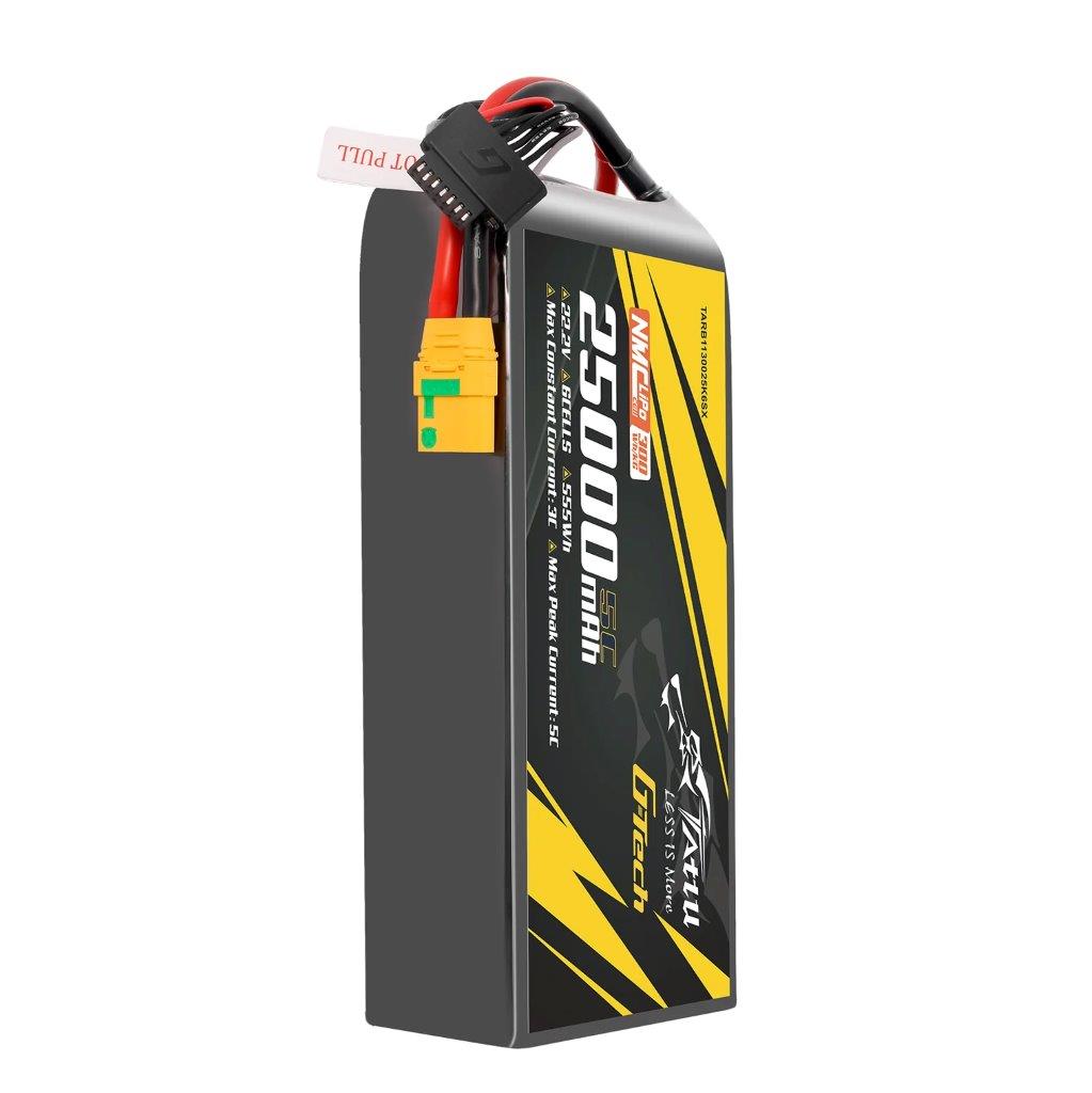 Tattu Semi-solid 300Wh/kg 25000mAh 5C 22.2V 6S1P G-Tech Lipo Batt Pack, XT90S-F - 4