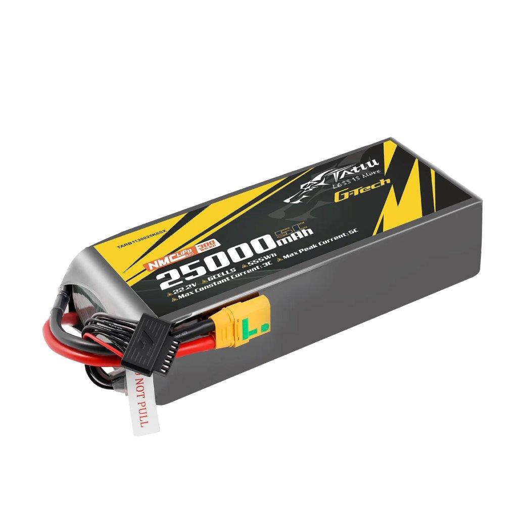 Tattu Semi-solid 300Wh/kg 25000mAh 5C 22.2V 6S1P G-Tech Lipo Batt Pack, XT90S-F - 3