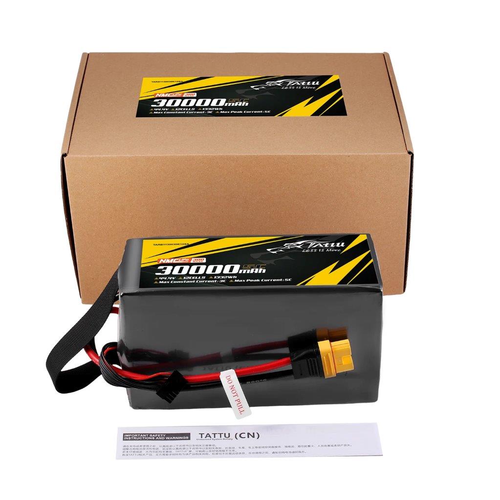 Tattu Semi-solid 300Wh/kg 30000mAh 5C 44.4V 12S1P Lipo Battery Pack w/ AS15OU-F - 5