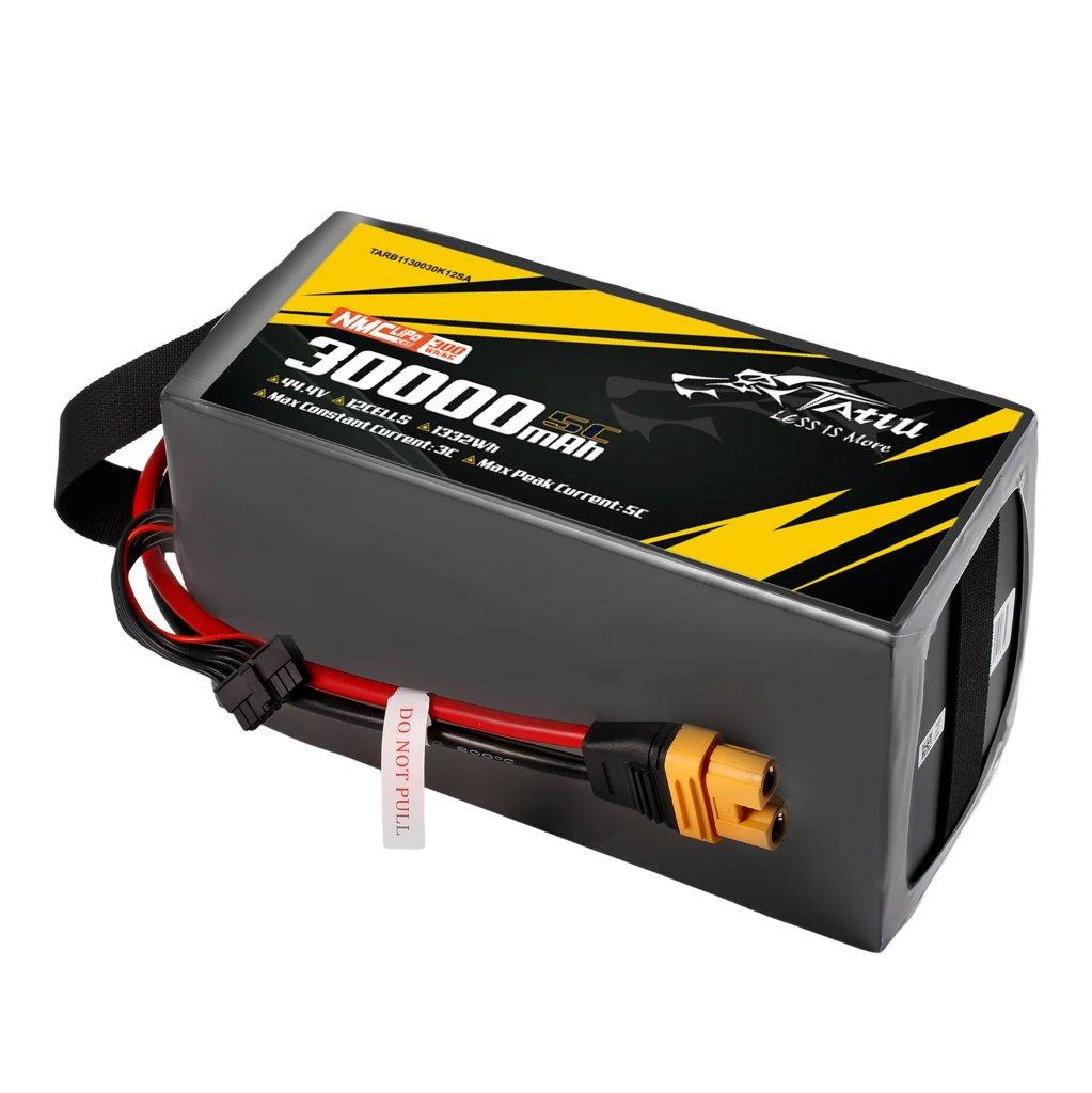 Tattu Semi-solid 300Wh/kg 30000mAh 5C 44.4V 12S1P Lipo Battery Pack w/ AS15OU-F - 2