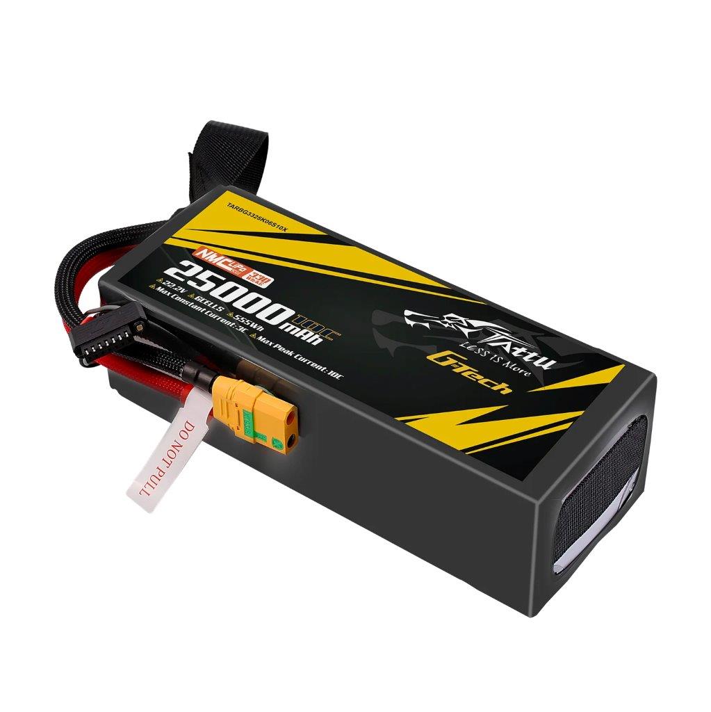 Tattu Semi-solid 330Wh/kg 25000mAh 10C 22.2V 6S1P G-Tech Lipo Batt Pack, XT90-S - 2