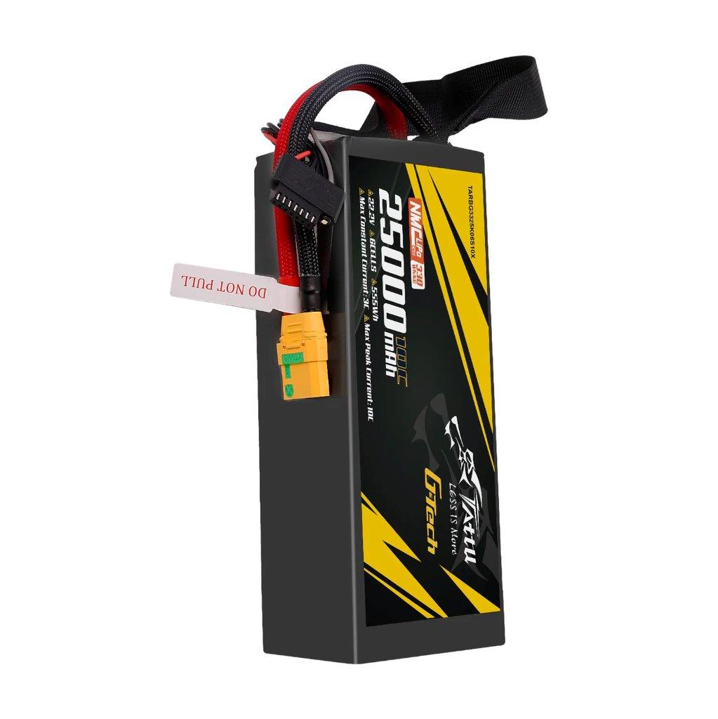 Tattu Semi-solid 330Wh/kg 25000mAh 10C 22.2V 6S1P G-Tech Lipo Batt Pack, XT90-S - 4