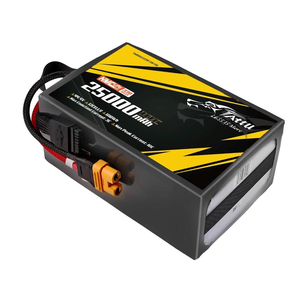 Tattu Semi-solid 330Wh/kg 25000mAh 10C 44.4V 12S1P Lipo Battery Pack, AS150U-F - 3
