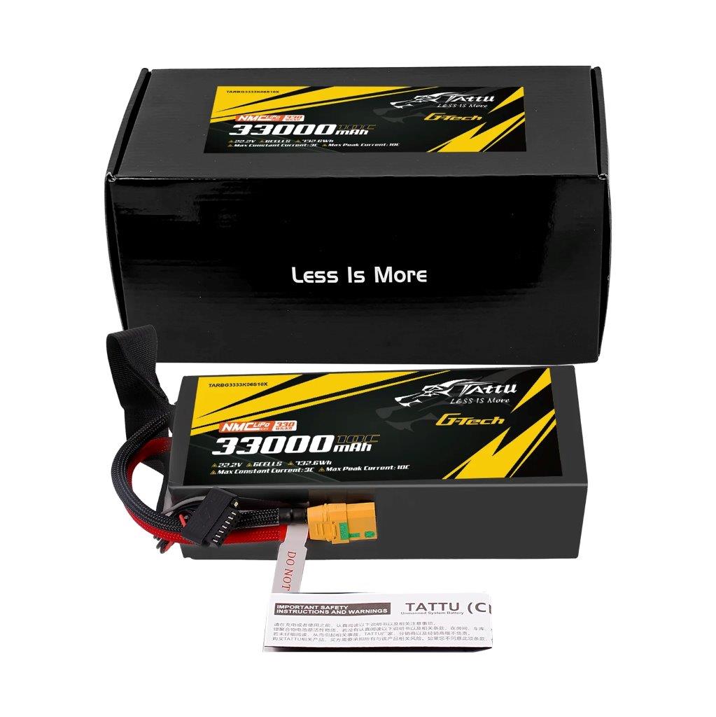 Tattu Semi-solid 330Wh/kg 33000mAh 10C 22.2V 6S1P G-Tech Lipo Batt Pack, XT90-S - 5