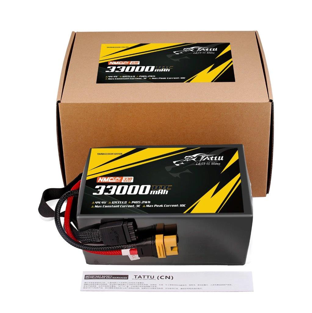 Tattu Semi-solid 330Wh/kg 33000mAh 10C 44.4V 12S1P Lipo Battery Pack, AS150U-F - 5