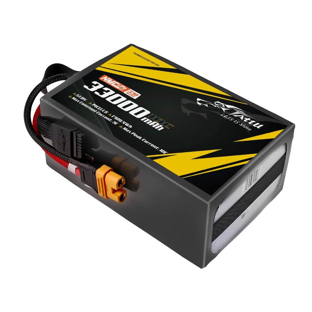 Tattu Semi-solid 330Wh/kg 33000mAh 10C 51.8V 14S1P Lipo Battery Pack, AS150U-F - 3