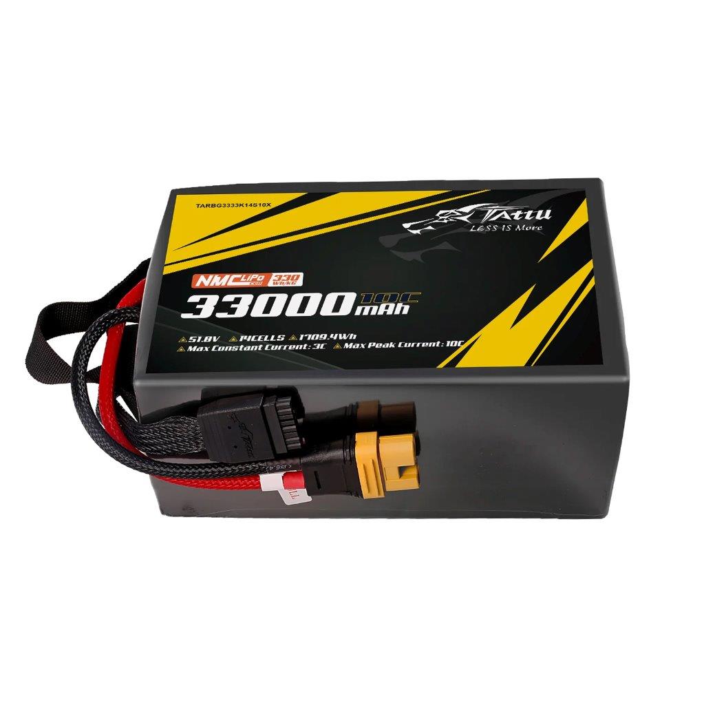 Tattu Semi-solid 330Wh/kg 33000mAh 10C 51.8V 14S1P Lipo Battery Pack, AS150U-F
