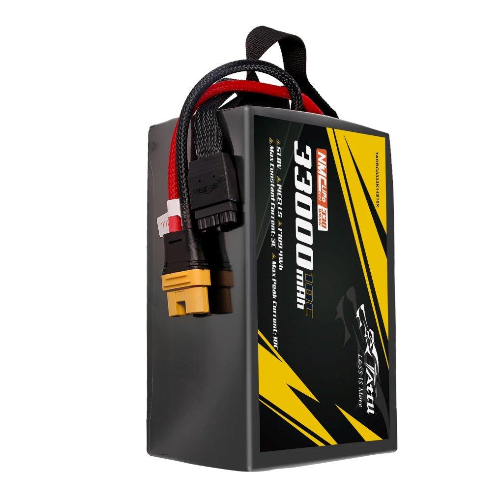 Tattu Semi-solid 330Wh/kg 33000mAh 10C 51.8V 14S1P Lipo Battery Pack, AS150U-F - 4