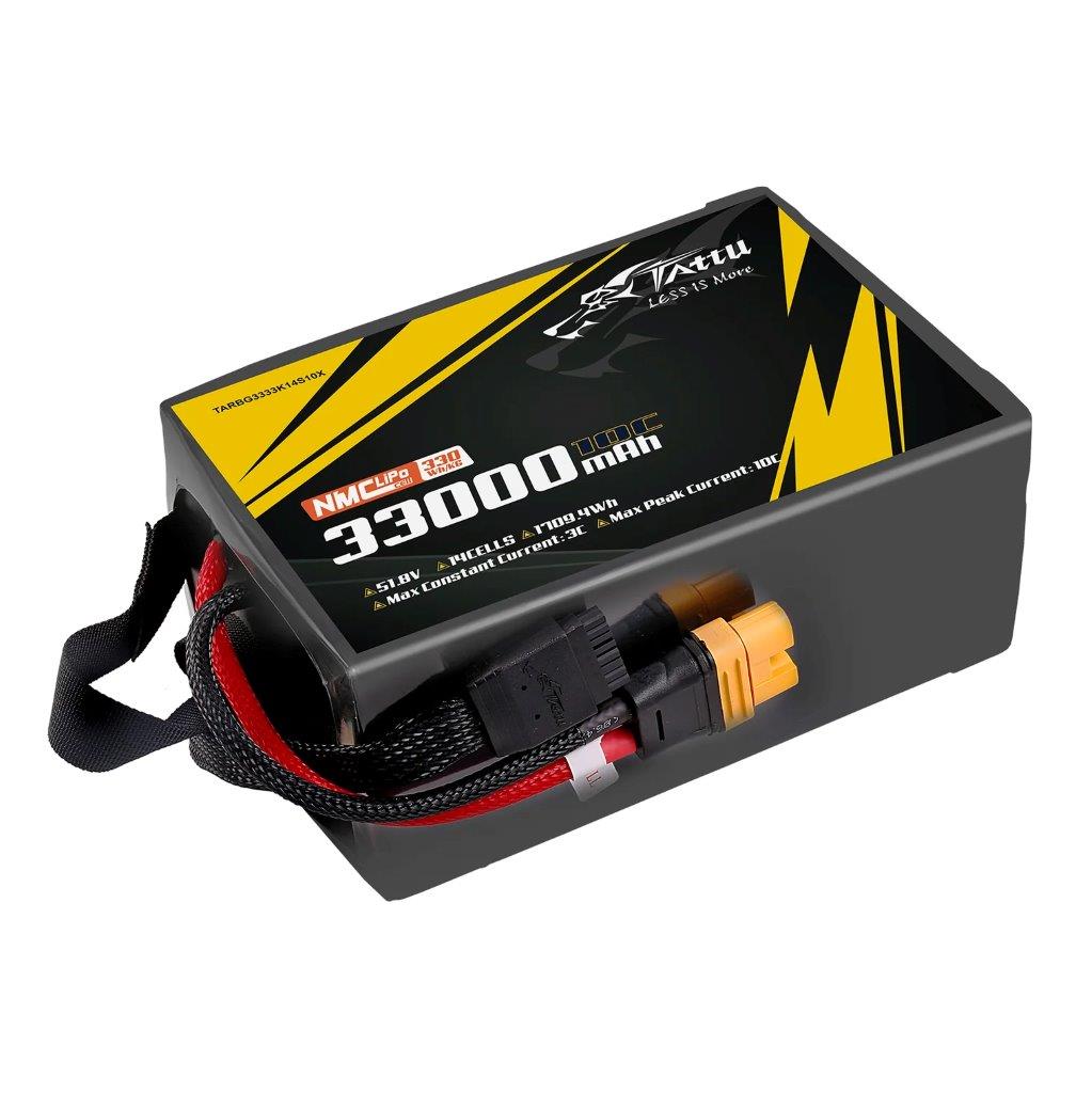 Tattu Semi-solid 330Wh/kg 33000mAh 10C 51.8V 14S1P Lipo Battery Pack, AS150U-F - 2
