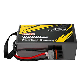 Tattu Semi-solid 330Wh/kg 76000mAh 10C 44.4V 12S1P Lipo Battry Pack, QS12-S plug