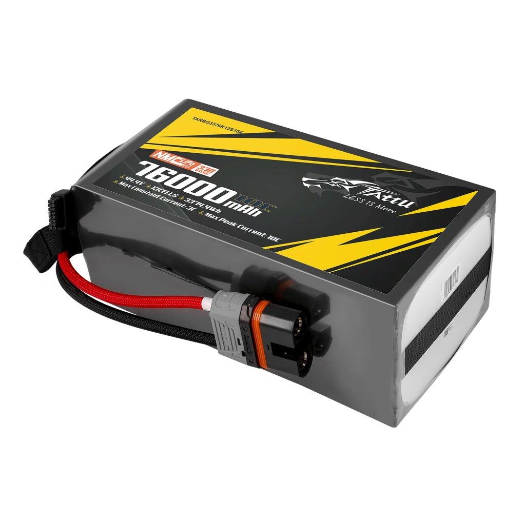 Tattu Semi-solid 330Wh/kg 76000mAh 10C 44.4V 12S1P Lipo Battry Pack, QS12-S plug - 3