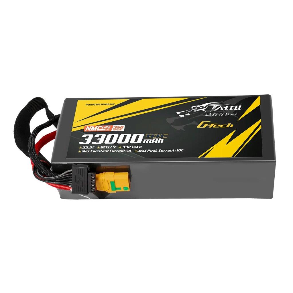 Tattu Semi-solid 350Wh/kg 33000mAh 10C 22.2V 6S1P G-Tech Lipo Batt Pack, XT90-S